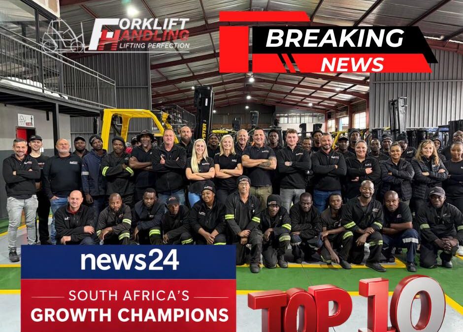 Forklift Handling Ranked Top 10 Fastest-Growing Company SA