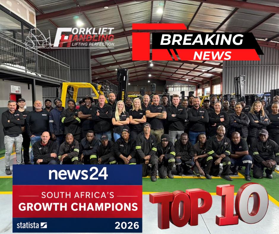 Forklift Handling Ranked Top 10 Fastest-Growing Company SA